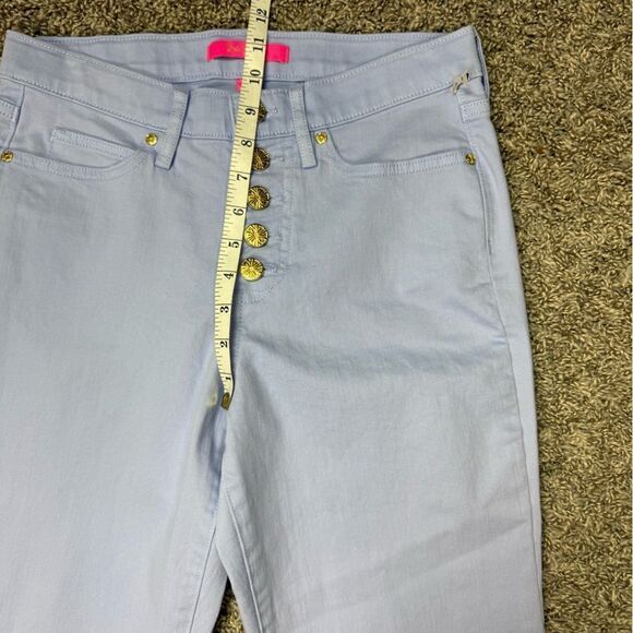 Lilly Pulitzer Light Blue periwinkle Button-Flly Jeans - Picture 4 of 7